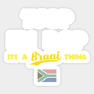 Tjop En Dop Classic South African Braai Family Sticker